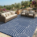 Garvee Reversible Rainbow Outdoor Rug 8x10 by Garvee