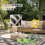 OLANLY Outdoor Rug 4x6 ft Waterproof Reversible Boho Mat - Image 4