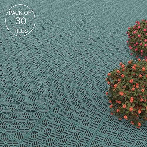 Pure Garden 30-Pack Polypropylene Interlocking Patio Deck Tiles - Image 2