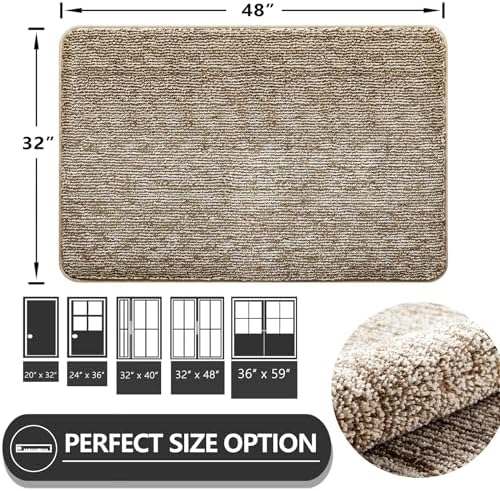 REFETONE Front Door Mat 32"x48", Absorbent Non Slip Indoor Doormat - Image 2