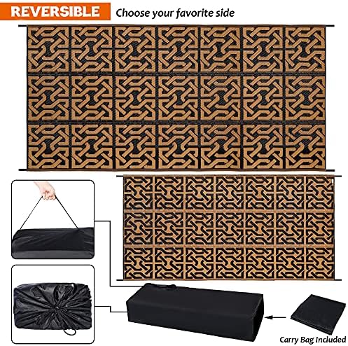 SAND MINE Reversible Mats, Plastic Straw Rug, Modern Area Rug, Large Floor Mat - Image 4