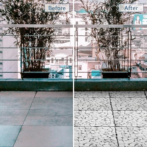 4PCS Natural Stone Interlocking Deck Tiles, Outdoor & Indoor Flooring Decking - Image 5