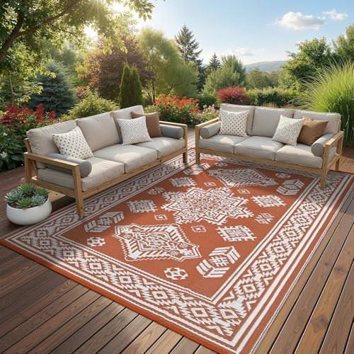 9x12 Outdoor Rug Waterproof Foldable Plastic Straw Carpet - Image 3