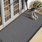 Smiry Front Door Mat Outside Entrance, Natural Rubber Doormat, 71x23 Inch by Smiry