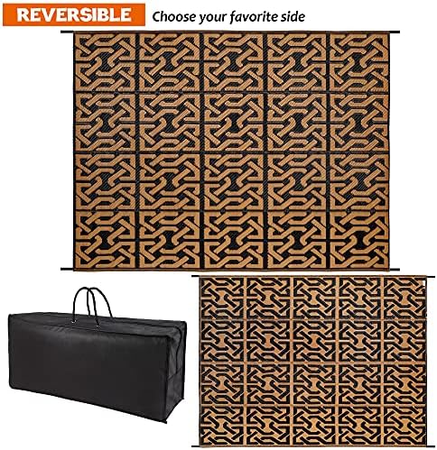 SAND MINE Reversible Mats, Plastic Straw Rug, Modern Area Rug, Large Floor Mat - Image 4