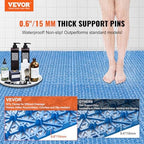 VEVOR Interlocking Tile 50PCS Blue, Drainage Tiles 12" x 12" Splicing, Soft PVC - Image 2