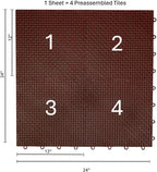 SnapLock DuraGrid 12"x12" Interlocking Deck Tiles, 40 Pack, Brick Red - Image 2