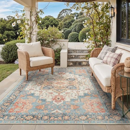 GENIMO Indoor Outdoor Rug, Washable by GENIMO