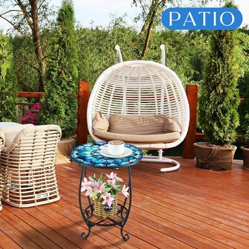 Cinnvoice Outdoor Side Table Small End Patio Porch Table - Image 4