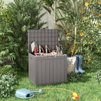 PatioZen 31 Gallon Resin Deck Box, Lockable Patio Outdoor Storage Box - Image 5
