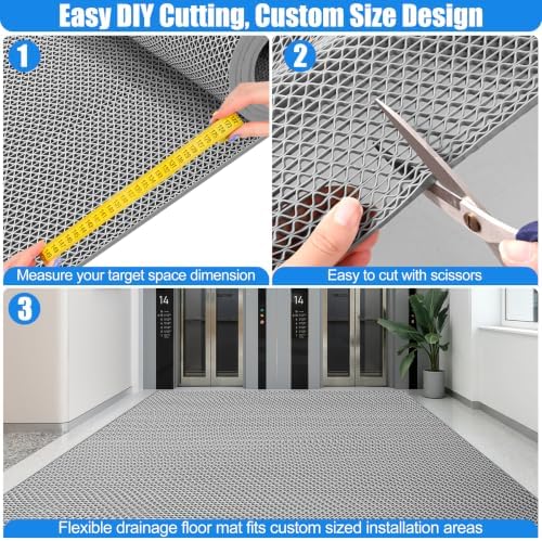 Drainage Mat Roll, Non Slip PVC Pool Floor Mat - Image 5
