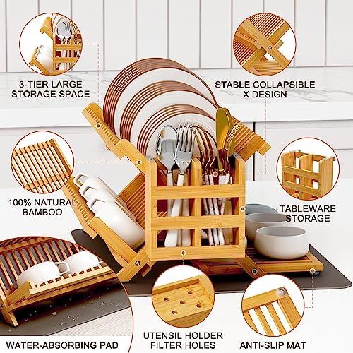 Greenual Bamboo Dish Drying Rack - Image 5