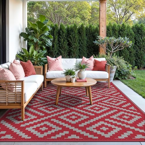 GENIMO Outdoor Rug, Waterproof Plastic Rugs - Image 2