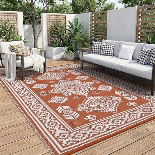 9x12 Outdoor Rug Waterproof Foldable Plastic Straw Carpet by GaoMon