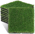 Windyun 8 Pack Artificial Grass Turf Interlocking Deck Tiles 12" x 12" Thick by Windyun