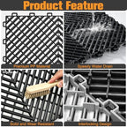 ToLanbbt Interlocking Drainage Tiles 12" x 12" Modular Interlocking Cushion - Image 3