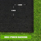 Premium Artificial Grass 12' x 56' Outdoor Rug, 1.38"" Realistic Thick Turf - Image 6