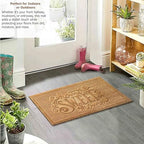 Gardenised Heavy Duty Coco Coir Doormat Non Slip PVC Baking Embossed Welcome - Image 2