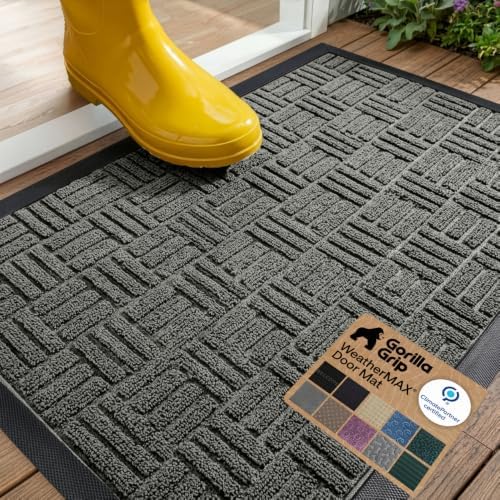 GORILLA GRIP WeatherMAX Door Mat, Indoor Outdoor Use by GorillaGrip