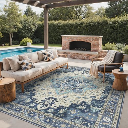 GENIMO Indoor Outdoor Rug, Washable by GENIMO