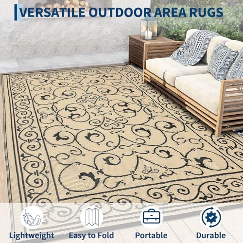 9x12 Outdoor Rug Waterproof Foldable Plastic Straw Carpet - Image 5