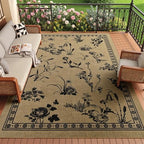 Easy Jute Outdoor Rug, Washable 4x6 Front Door Mat by FALARKLLC
