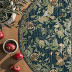 jinchan 2x3 Half Circle Floral Vintage Washable Entryway Rug - Image 2