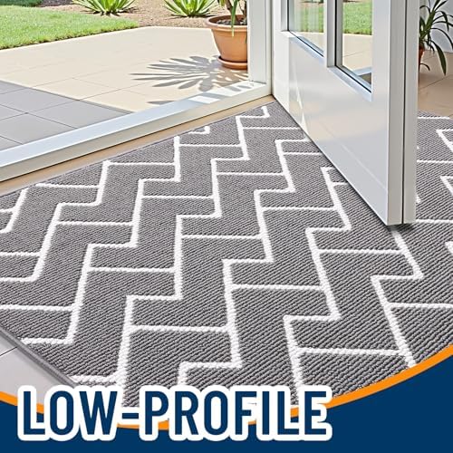 OLANLY Front Door Mat 32x20, Low-Profile Easy Clean Doormat - Image 3