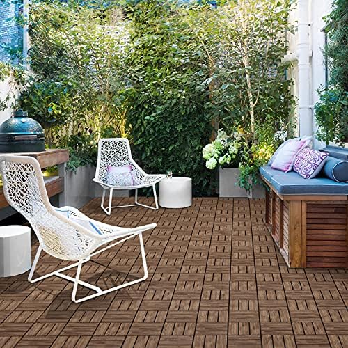 Topeakmart 27PCS Interlocking Deck Tiles 12x12 Patio Flooring - Image 2