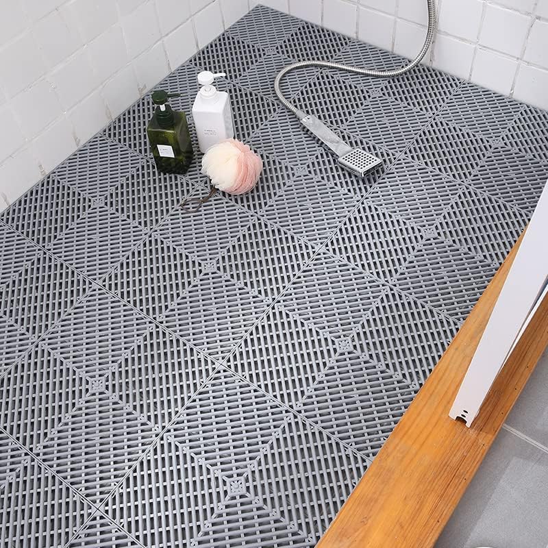SOUJOY 12 Pieces Modular Interlocking Cushion, 11.6" x 11.6" Rubber Floor Tiles - Image 5
