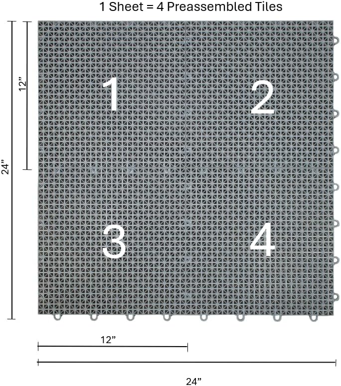 SnapLock DuraGrid 12"x12" Interlocking Deck Tiles, 40 Pack - Image 2